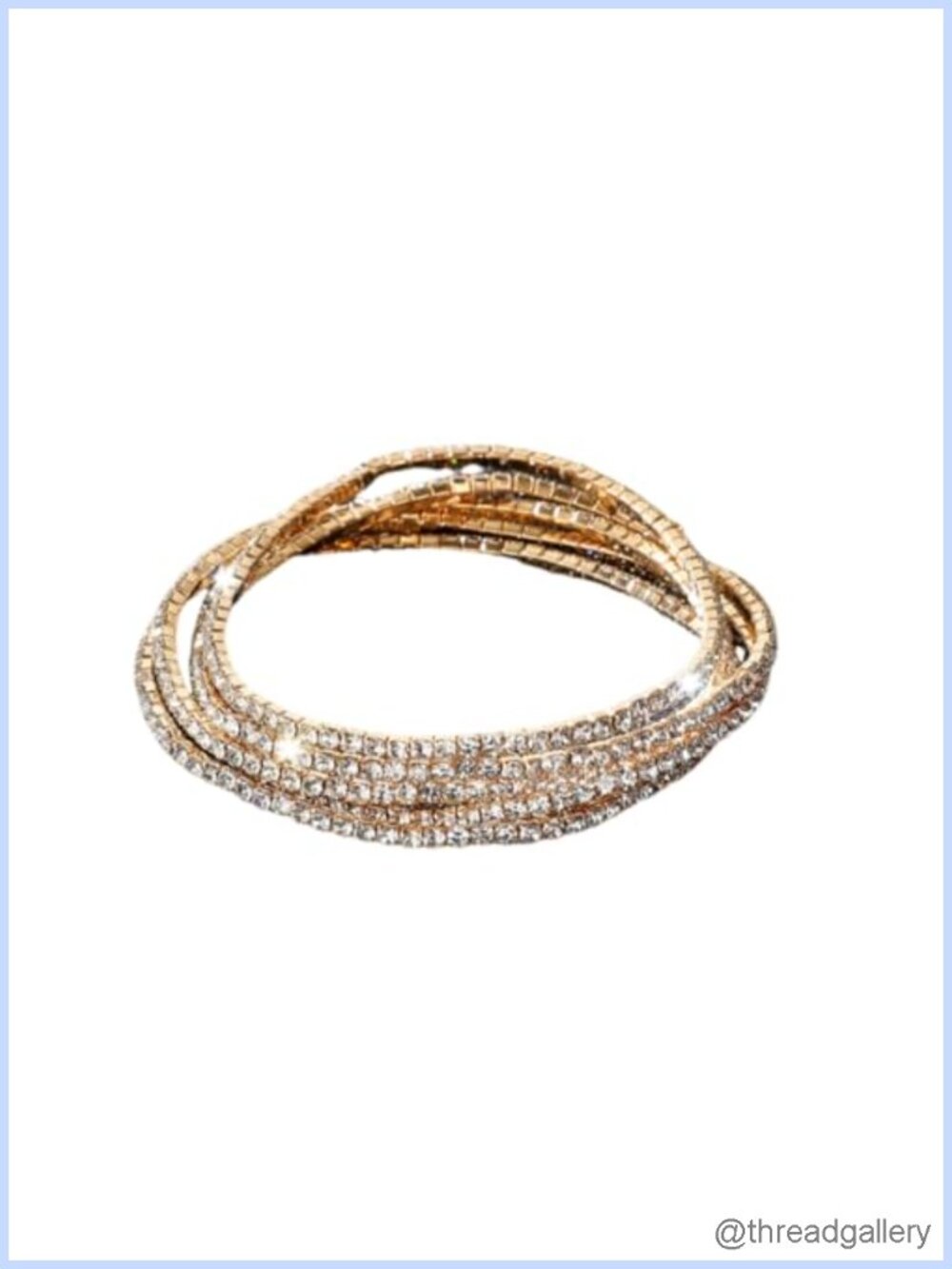10pc Rhinestone Stretch Tennis Bracelet Set Stackable Elastic Party Jewelry